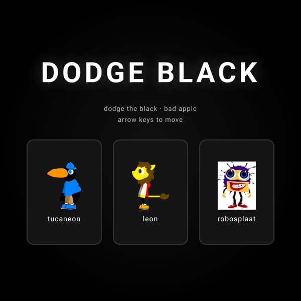 BAD APPLE BUT YOU DODGE THE DEATH BLACK