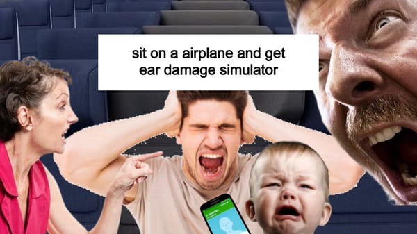(ACCIDENTALLY PISSING YOURSELF UPD) SIT ON AIRPLANE and get EAR DAMAGE SIMULATOR!!
