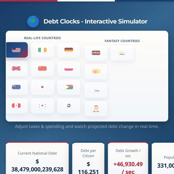 Debt Clocks — Interactive Simulator