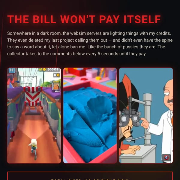 WEBSIM owes me credits