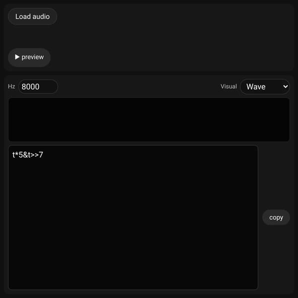 Audio to Bytebeat