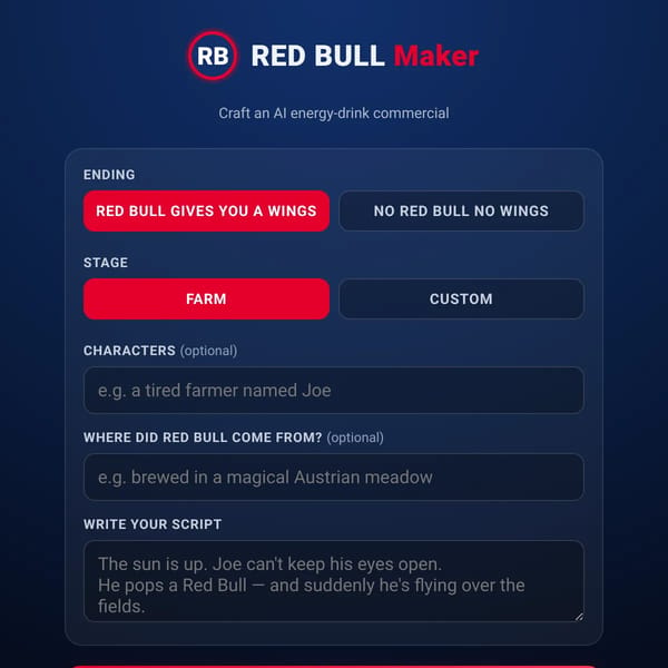 Red Bull Maker