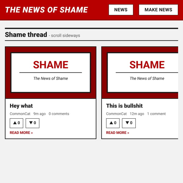 The news of shame