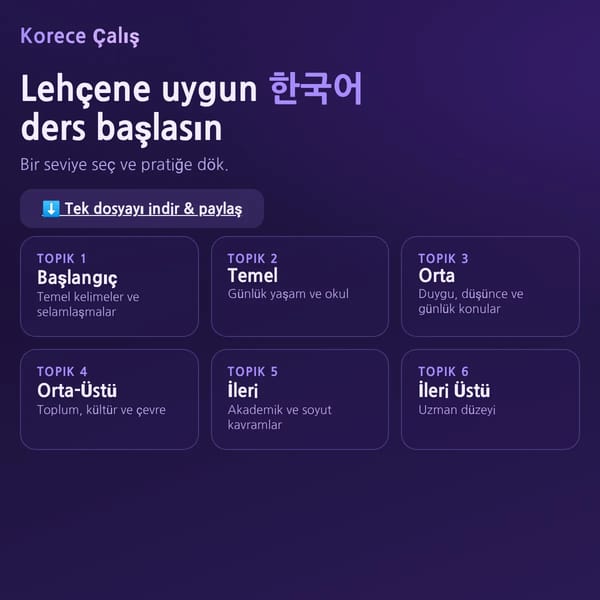 Korece Çalış