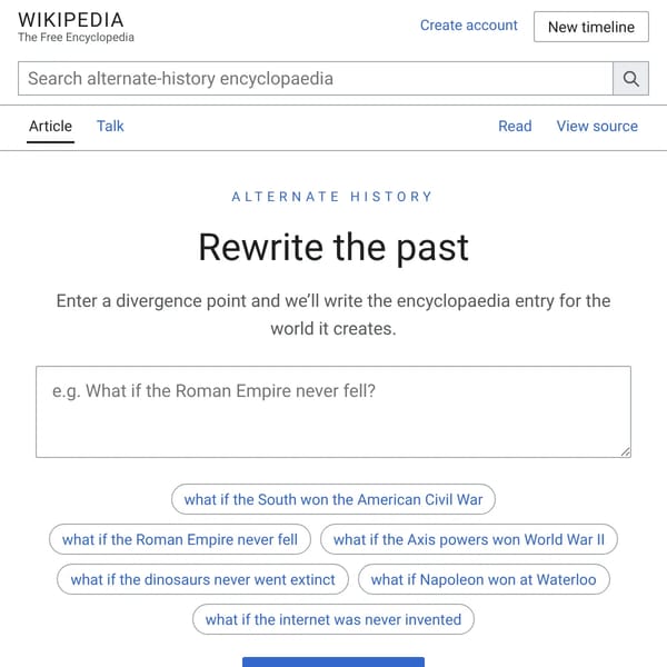 Alternate Wikipedia