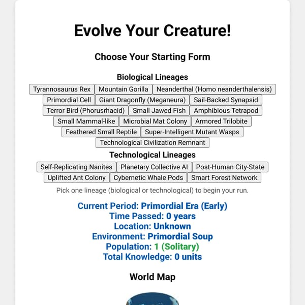 AI Creature Evolution