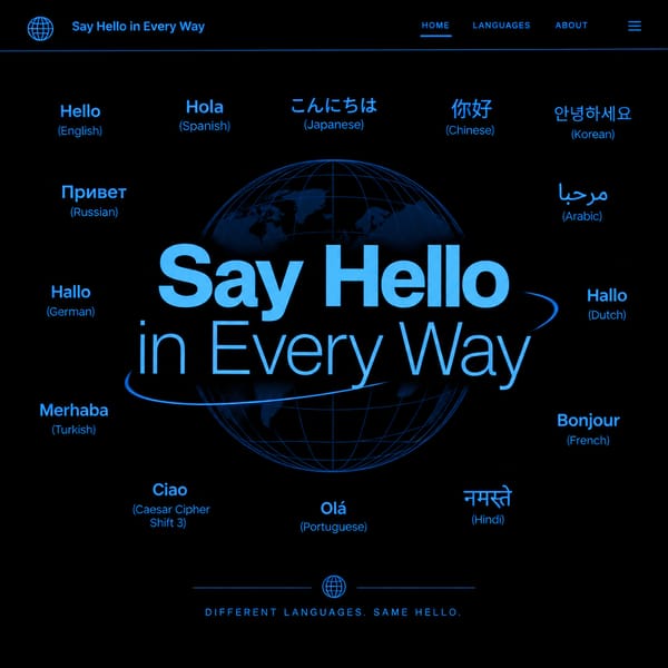 Say Hello in Every way
