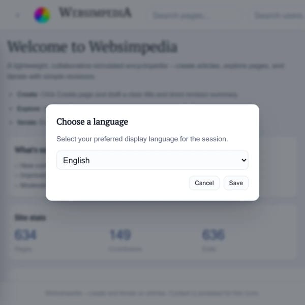 Websimpedia — The Simulated Encyclopedia