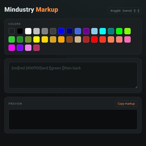 Mindustry Markup