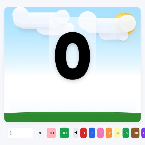 Number Input + Generative “facts” with a moving sky scene