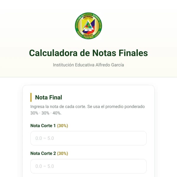 Calculadora del Estudiante