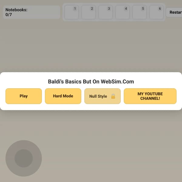 Baldi’s Basics But On WebSim.Com!!
