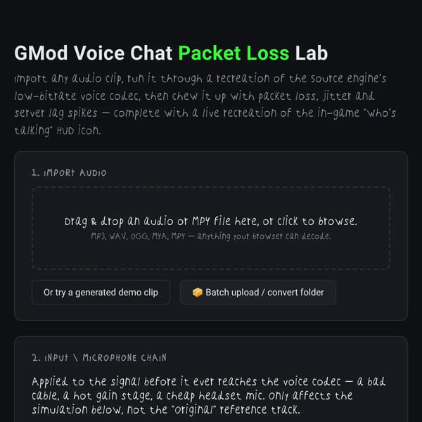 GMod Voice Chat Packet Loss roblox and minecraft and fortnite and hl1 voice mic