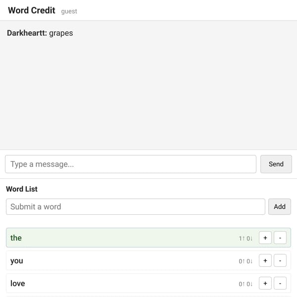 Word Credit