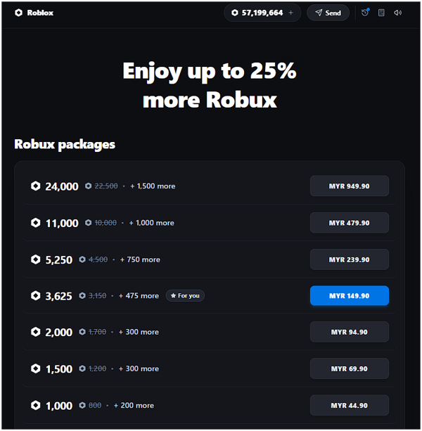 Send Robux
