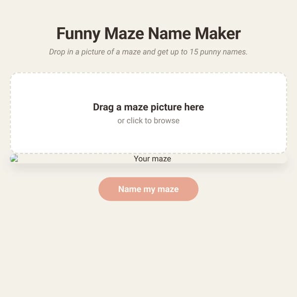 Maze Name Maker