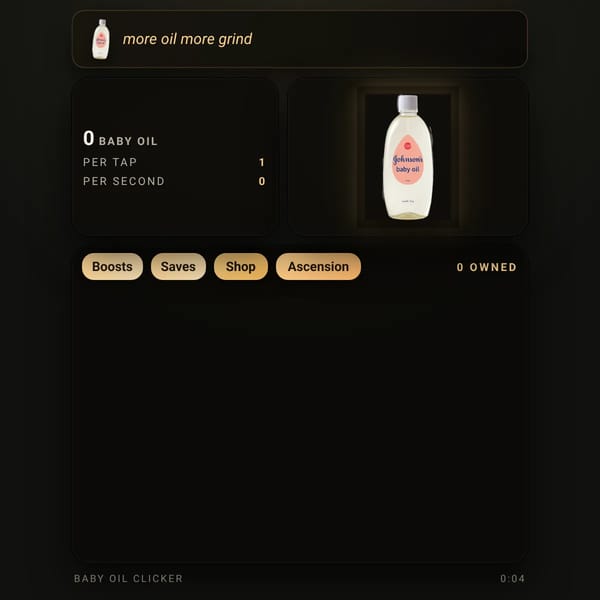 Baby Oil Clicker