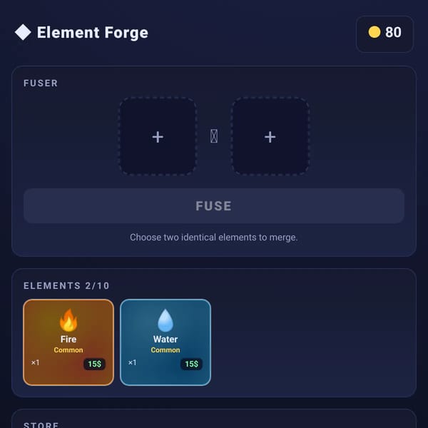 Element Forge (not finished)