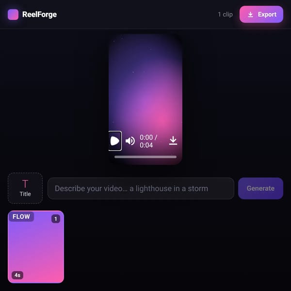 ReelForge 0.1.0