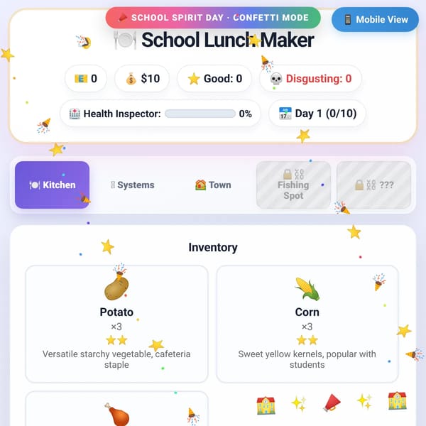School Lunch Maker-Lunch Lady Sim