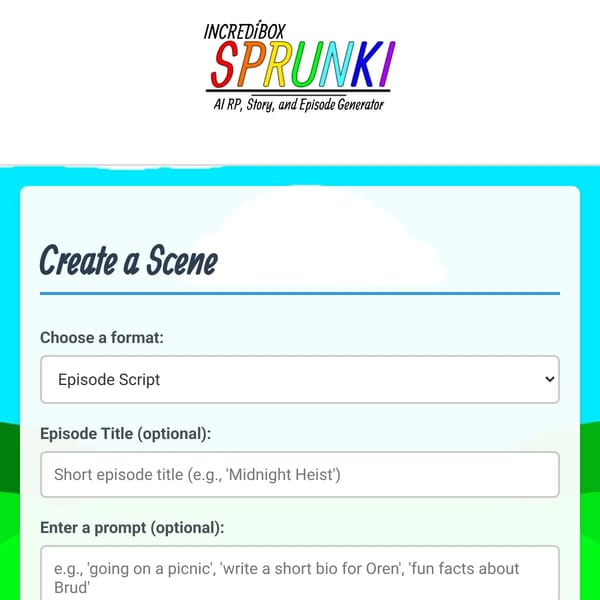 Incredibox Sprunki Story RP Episode Generator Ai