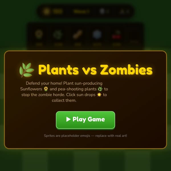 PVZ TEMPLATE - comes with animations