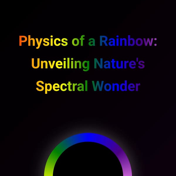 Physics of a Rainbow: Unveiling Nature's Spectral Wonder