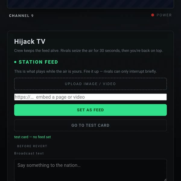 Hijack TV simulator
