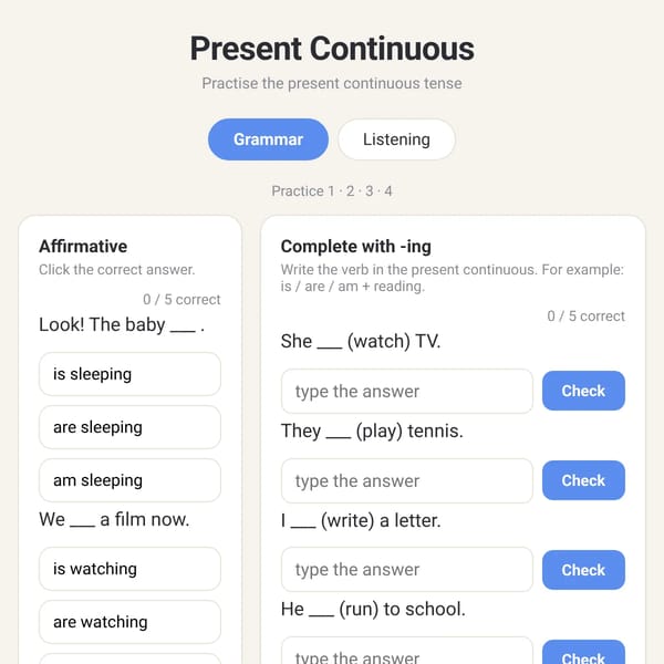 Present Continuous