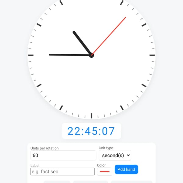 Custom Multi-hand Clock