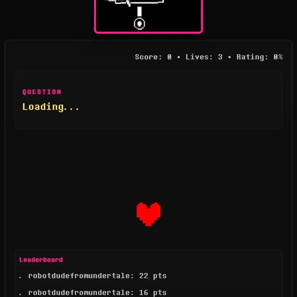Mettaton's Quiz Show.
