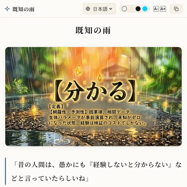 ショートショート「既知の雨」