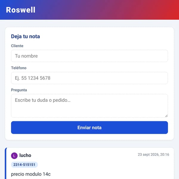 Roswell Notas