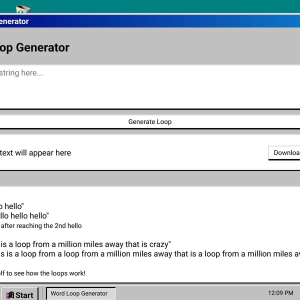 Word Loop Generator
