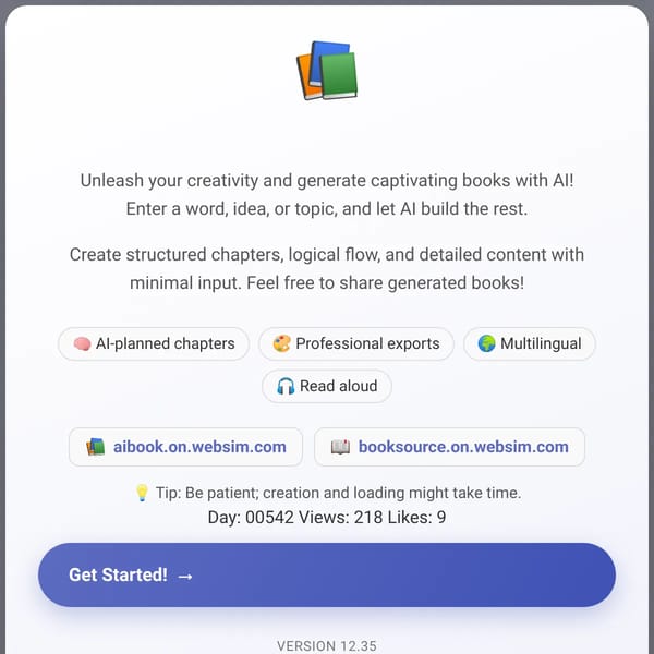 AI Book Generator 12.34 (redo)