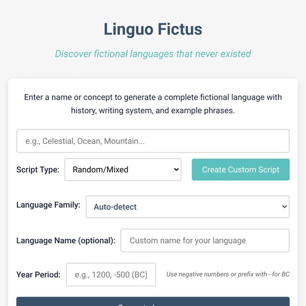 Linguo Fictus 3.0 (This Language Doesn't Exist)