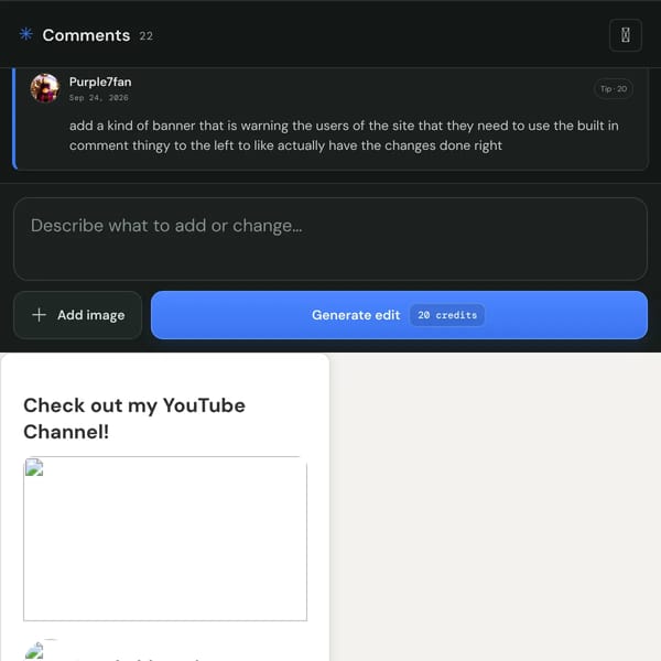 AI adds your comments