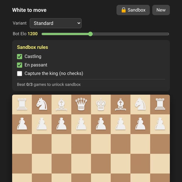 Chess WITH SANDBOX MODE