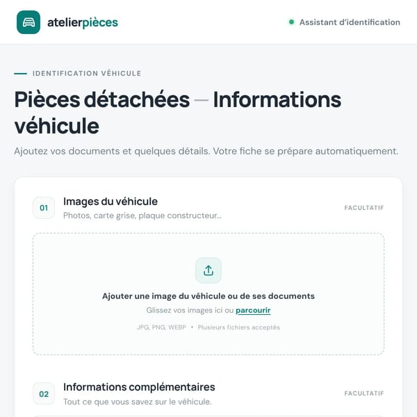 Fiche véhicule