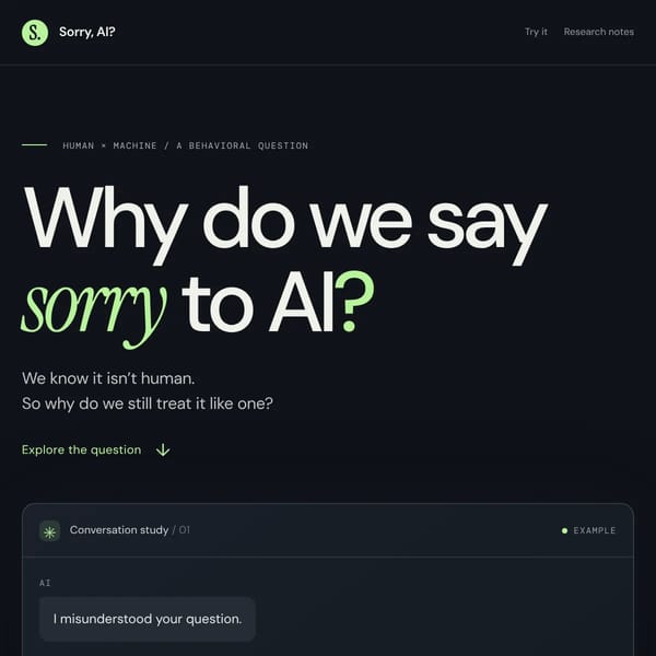 Why do we say SORRY to AI?