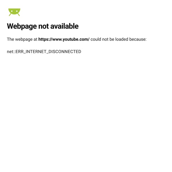 ERR_INTERNET_DISCONNECTED