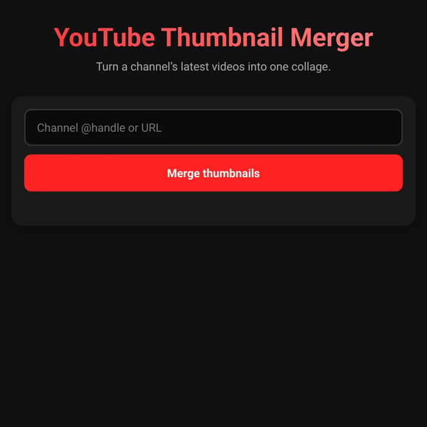 YouTube Thumbnail Merger