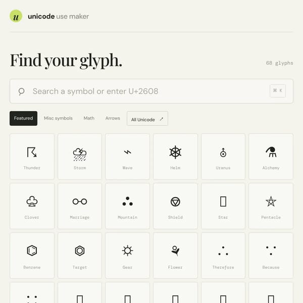 Unicode Use