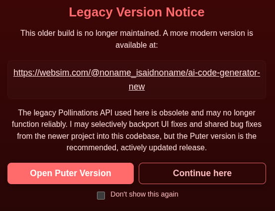 AI Code Generator (old)
