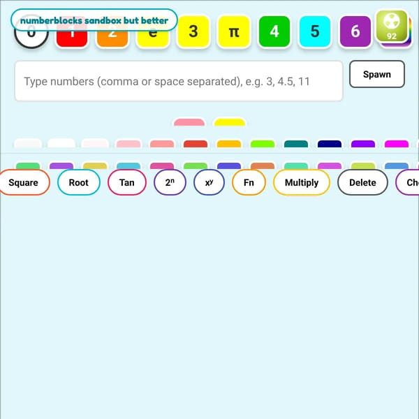 Numberblocks sandbox but better