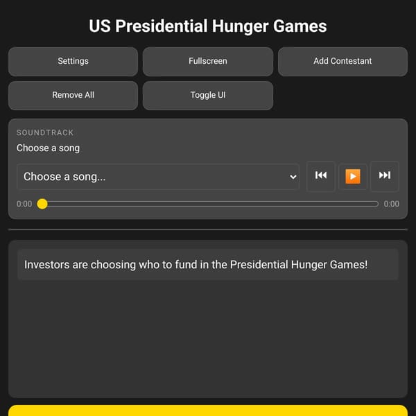 Enhanced Presidential Hunger Games Simulator
