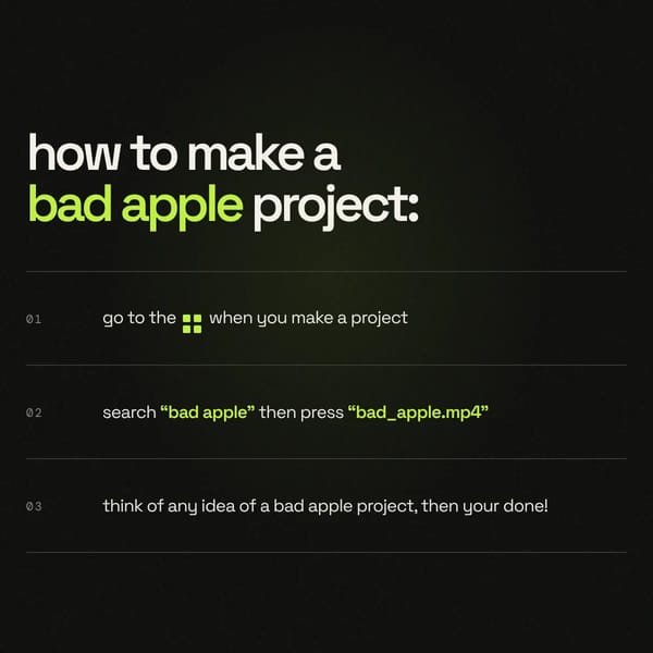 How to make a bad apple project