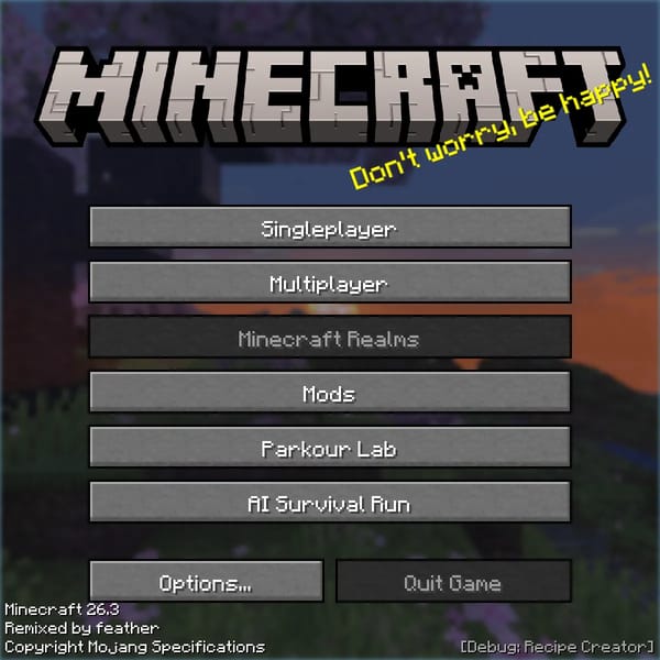 Voxel World (Minecraft-style web game UI)
