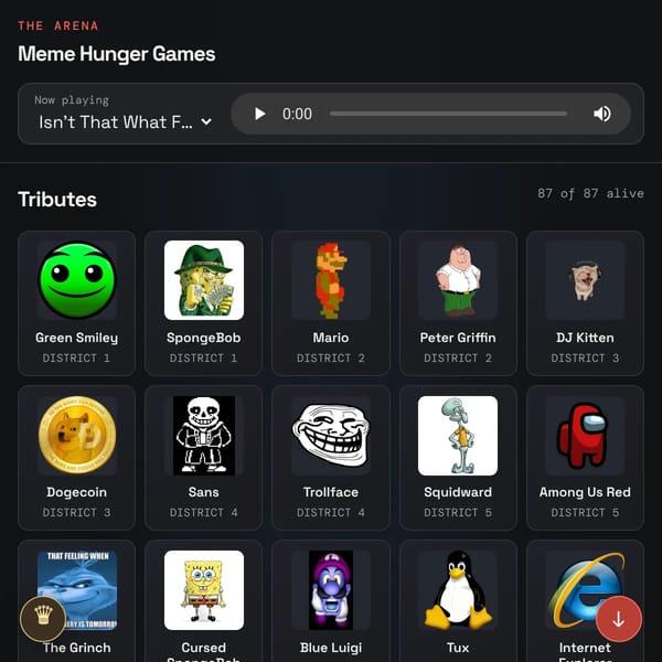 Meme Hunger Games Simulator