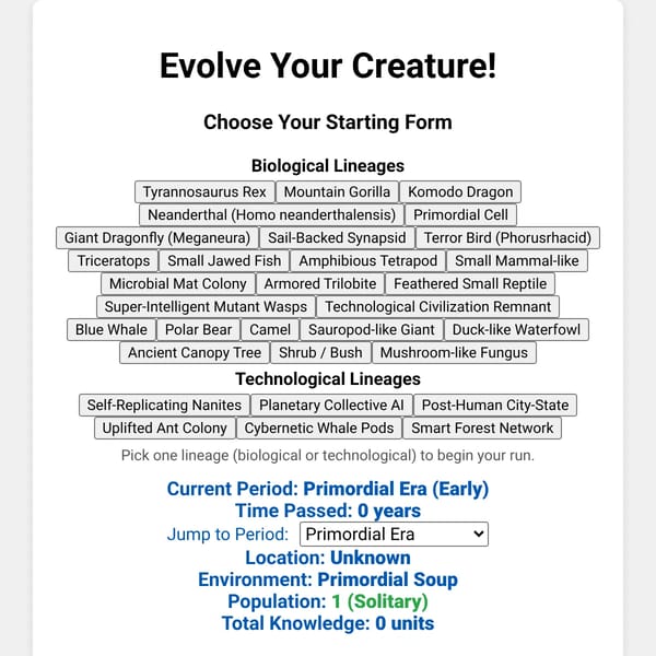 AI Creature Evolution but theres even more